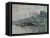 View of the Prins Hendrikkade and the Kromme Waal in Amsterdam, 1874-Claude Monet-Framed Stretched Canvas