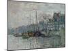 View of the Prins Hendrikkade and the Kromme Waal in Amsterdam, 1874-Claude Monet-Mounted Giclee Print