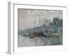 View of the Prins Hendrikkade and the Kromme Waal in Amsterdam. 1874-Claude Monet-Framed Giclee Print