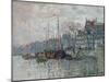 View of the Prins Hendrikkade and the Kromme Waal in Amsterdam. 1874-Claude Monet-Mounted Giclee Print