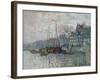 View of the Prins Hendrikkade and the Kromme Waal in Amsterdam. 1874-Claude Monet-Framed Giclee Print