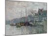 View of the Prins Hendrikkade and the Kromme Waal in Amsterdam. 1874-Claude Monet-Mounted Giclee Print