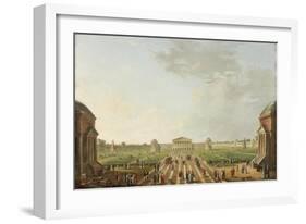 View of the Projected Foro Bonaparte, Milan, C.1800-Alessandro Sanquirico-Framed Giclee Print