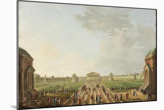 View of the Projected Foro Bonaparte, Milan, C.1800-Alessandro Sanquirico-Mounted Giclee Print