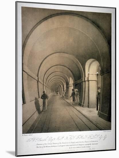 View of the (Propose) Western Archway of the Thames Tunnel, London, C1831-B Dixie-Mounted Giclee Print