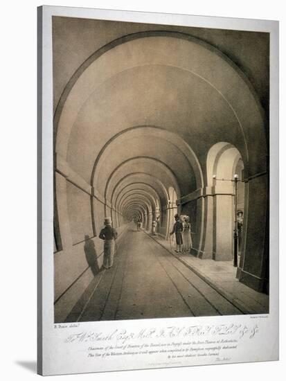 View of the (Propose) Western Archway of the Thames Tunnel, London, C1831-B Dixie-Stretched Canvas