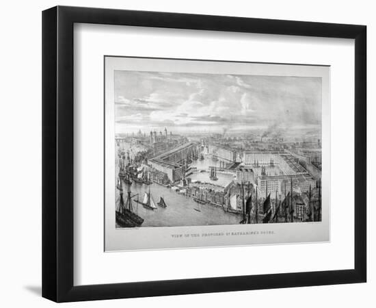 View of the Proposed St Katharine's Dock, London, C1825-Thomas Mann Baynes-Framed Premium Giclee Print