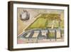 View of the Prytanee Imperial, formerly the Jesuit College in La Fleche, c.1810-null-Framed Giclee Print