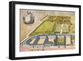 View of the Prytanee Imperial, formerly the Jesuit College in La Fleche, c.1810-null-Framed Giclee Print