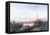 View of the Pueblo with Volcanoes-Emilio Boggio-Framed Stretched Canvas