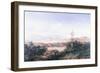 View of the Pueblo with Volcanoes-Emilio Boggio-Framed Giclee Print