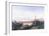 View of the Pueblo with Volcanoes-Emilio Boggio-Framed Giclee Print