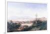 View of the Pueblo with Volcanoes-Emilio Boggio-Framed Giclee Print