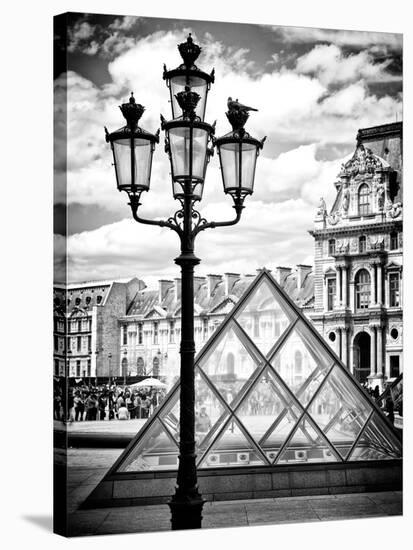 View of the Pyramid and the Louvre Museum Building, Paris, France, Europe-Philippe Hugonnard-Stretched Canvas