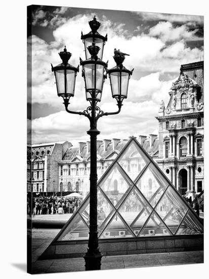 View of the Pyramid and the Louvre Museum Building, Paris, France, Europe-Philippe Hugonnard-Stretched Canvas