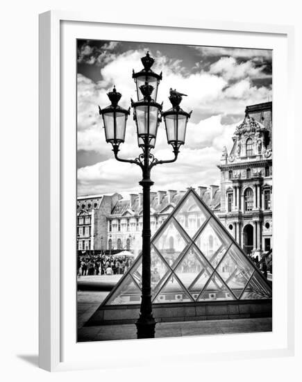 View of the Pyramid and the Louvre Museum Building, Paris, France, Europe-Philippe Hugonnard-Framed Premium Photographic Print