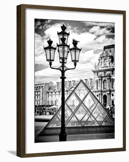 View of the Pyramid and the Louvre Museum Building, Paris, France, Europe-Philippe Hugonnard-Framed Premium Photographic Print