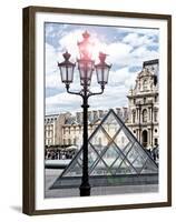 View of the Pyramid and the Louvre Museum Building, Paris, France, Europe-Philippe Hugonnard-Framed Premium Photographic Print