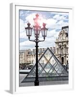 View of the Pyramid and the Louvre Museum Building, Paris, France, Europe-Philippe Hugonnard-Framed Premium Photographic Print