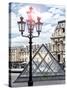 View of the Pyramid and the Louvre Museum Building, Paris, France, Europe-Philippe Hugonnard-Stretched Canvas