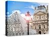 View of the Pyramid and the Louvre Museum Building, Paris, France, Europe-Philippe Hugonnard-Stretched Canvas