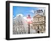 View of the Pyramid and the Louvre Museum Building, Paris, France, Europe-Philippe Hugonnard-Framed Premium Photographic Print