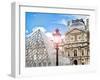 View of the Pyramid and the Louvre Museum Building, Paris, France, Europe-Philippe Hugonnard-Framed Premium Photographic Print