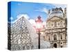 View of the Pyramid and the Louvre Museum Building, Paris, France, Europe-Philippe Hugonnard-Stretched Canvas
