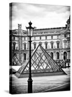 View of the Pyramid and the Louvre Museum Building, Paris, France-Philippe Hugonnard-Stretched Canvas