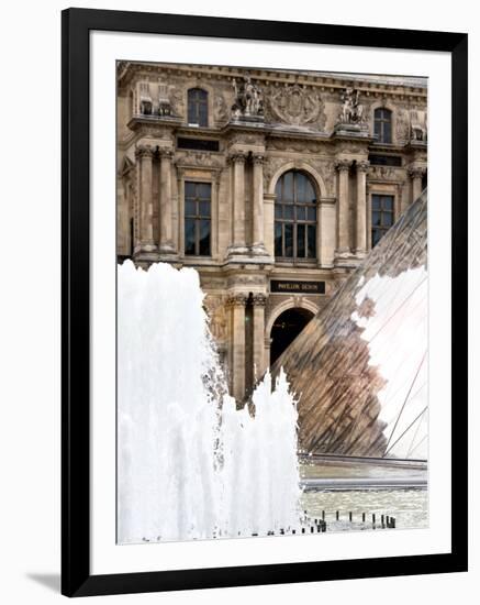 View of the Pyramid and the Louvre Museum Building, Paris, France-Philippe Hugonnard-Framed Premium Photographic Print