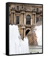 View of the Pyramid and the Louvre Museum Building, Paris, France-Philippe Hugonnard-Framed Stretched Canvas