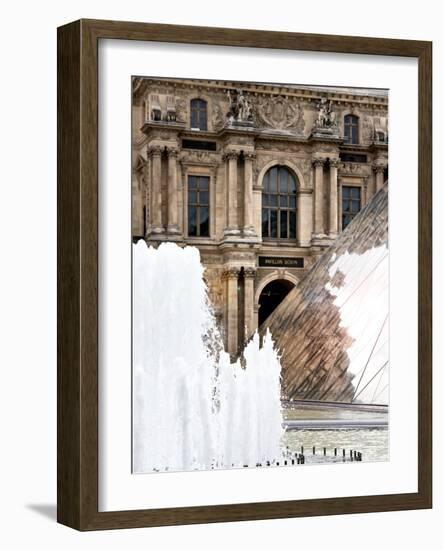 View of the Pyramid and the Louvre Museum Building, Paris, France-Philippe Hugonnard-Framed Photographic Print