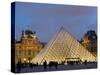 View of the Pyramid and the Louvre Museum Building-null-Stretched Canvas