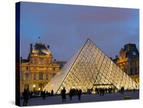 View of the Pyramid and the Louvre Museum Building-null-Stretched Canvas