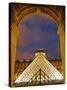 View of the Pyramid and the Louvre Museum Building-null-Stretched Canvas