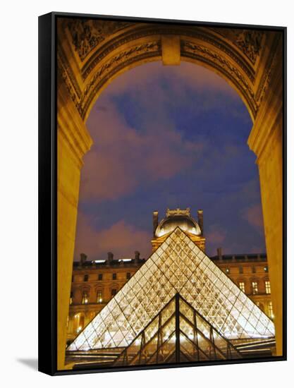 View of the Pyramid and the Louvre Museum Building-null-Framed Stretched Canvas