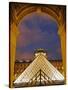 View of the Pyramid and the Louvre Museum Building-null-Stretched Canvas