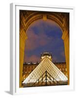 View of the Pyramid and the Louvre Museum Building-null-Framed Premium Photographic Print