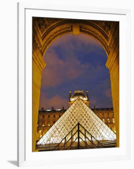 View of the Pyramid and the Louvre Museum Building-null-Framed Photographic Print