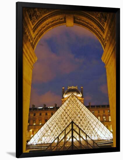 View of the Pyramid and the Louvre Museum Building-null-Framed Photographic Print