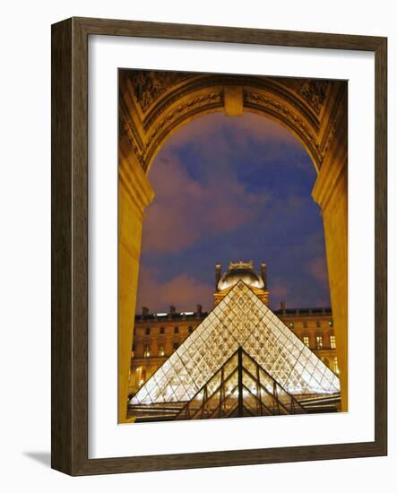 View of the Pyramid and the Louvre Museum Building-null-Framed Photographic Print