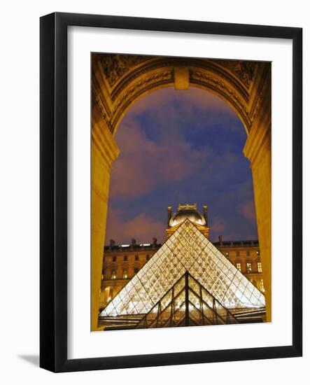 View of the Pyramid and the Louvre Museum Building-null-Framed Photographic Print