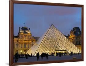 View of the Pyramid and the Louvre Museum Building-null-Framed Photographic Print