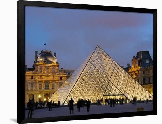 View of the Pyramid and the Louvre Museum Building-null-Framed Photographic Print