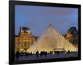 View of the Pyramid and the Louvre Museum Building-null-Framed Photographic Print