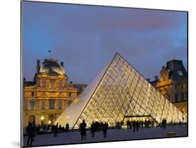 View of the Pyramid and the Louvre Museum Building-null-Mounted Photographic Print