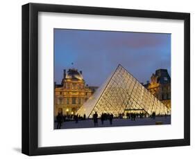 View of the Pyramid and the Louvre Museum Building-null-Framed Photographic Print