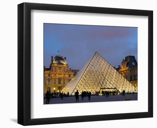 View of the Pyramid and the Louvre Museum Building-null-Framed Photographic Print