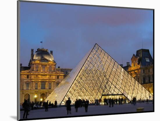 View of the Pyramid and the Louvre Museum Building-null-Mounted Photographic Print