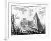 View of the Pyramid of Caius Cestius, from the 'Views of Rome' Series, C.1760-Giovanni Battista Piranesi-Framed Giclee Print